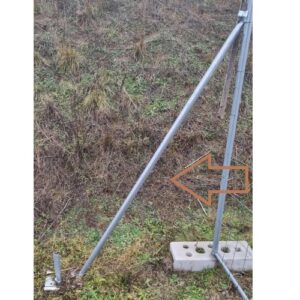 Bauzaungitter Stützstrebe 195cm (gebraucht)