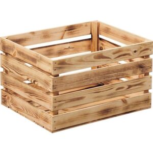 Holzkiste Kiefer geflämmt 47x36cm (kaum gebraucht)