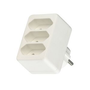 Euro-Dreifachstecker weiß (NEUWARE)