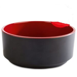 Schüssel zylindrisch Ø 155x65mm Bordeaux/Schwarz (NEUWARE)