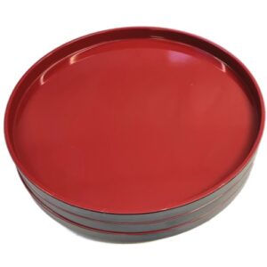 Platte Melamin Ø 30cm Bordeaux/Schwarz (gebraucht)