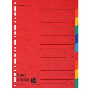 Registerblätter 1-10 färbig A4 (NEUWARE)
