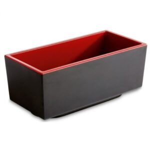 Schüssel zylindrisch Melamin 15x7cm schwarz-rot