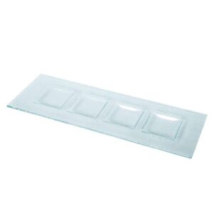 Glasplatte/-teller 33x12cm 4-geteilt (NEUWARE)