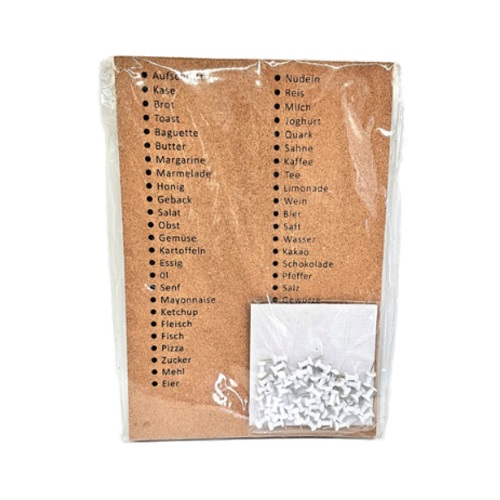 Pinwand "Einkaufsliste" 32x22cm (NEUWARE)