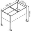 Aktenwagen DUO für Hängemappen grau (gebraucht) – Bild 2