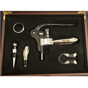 Sommelier Set 5-teilig in Holz-Geschenkkassette (NEUWARE)