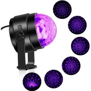 Mini-Discokugel Schwarzlicht mit Fernbedienung (NEUWARE)