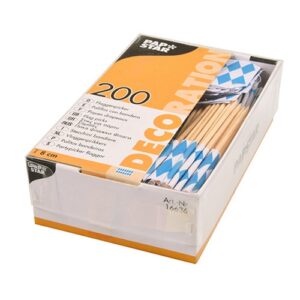 Picker "Bayernraute weiß blau" Fahnen 8cm - 200er Packung