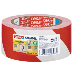 Markierungsklebeband "Signal" tesa 66m rot-weiss