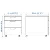 Büro-Rollcontainer "IKEA Galant" orange (wenig gebraucht) – Bild 2