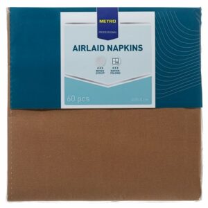 Servietten Zellstoff 40x40cm kaffeebraun 60 Stk