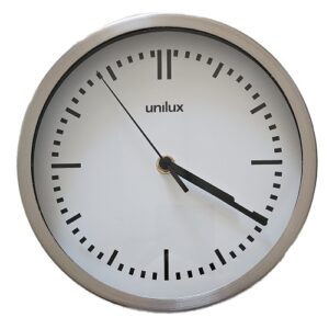 Uhr analog 20cm Edelstahl/Kunststoff silber (gebraucht)