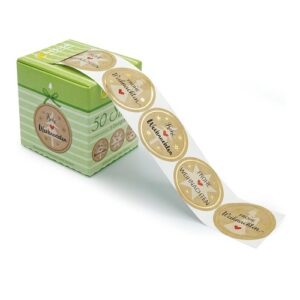 Dekosticker "Weihnachten gold" Ø38mm - 50 Stück