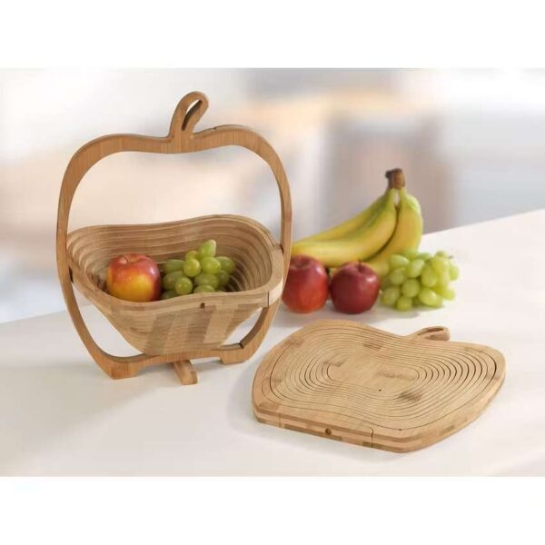 Obstkorb faltbar Bambusholz (NEUWARE) – Bild 3