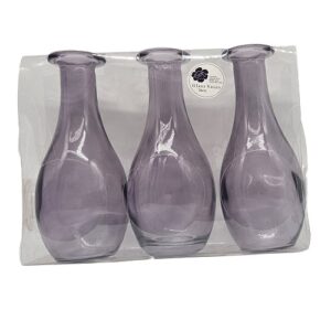Glasvasen 3er Set lila-transparent (NEUWARE)