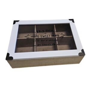 Teebox Holz mit Sichtfenster 24x16cm (gebraucht)